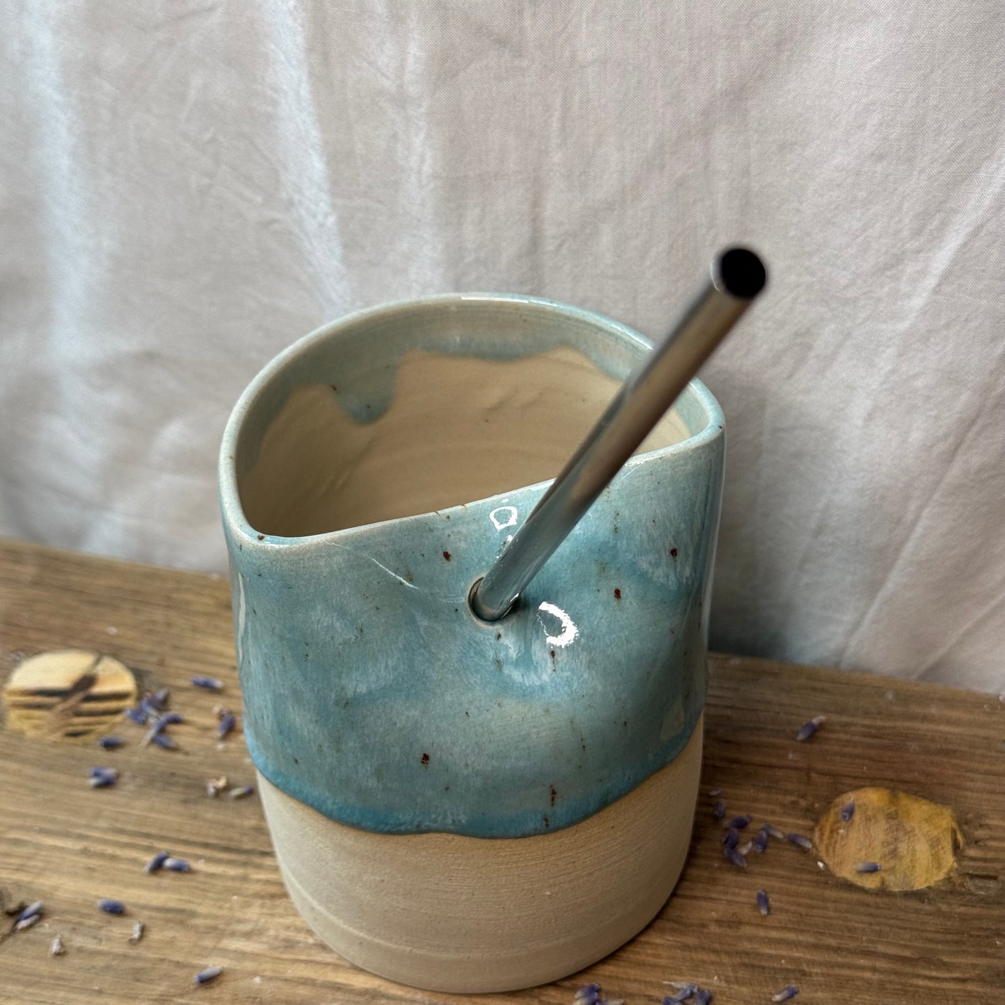 Becher Blue Lagoon heller Ton